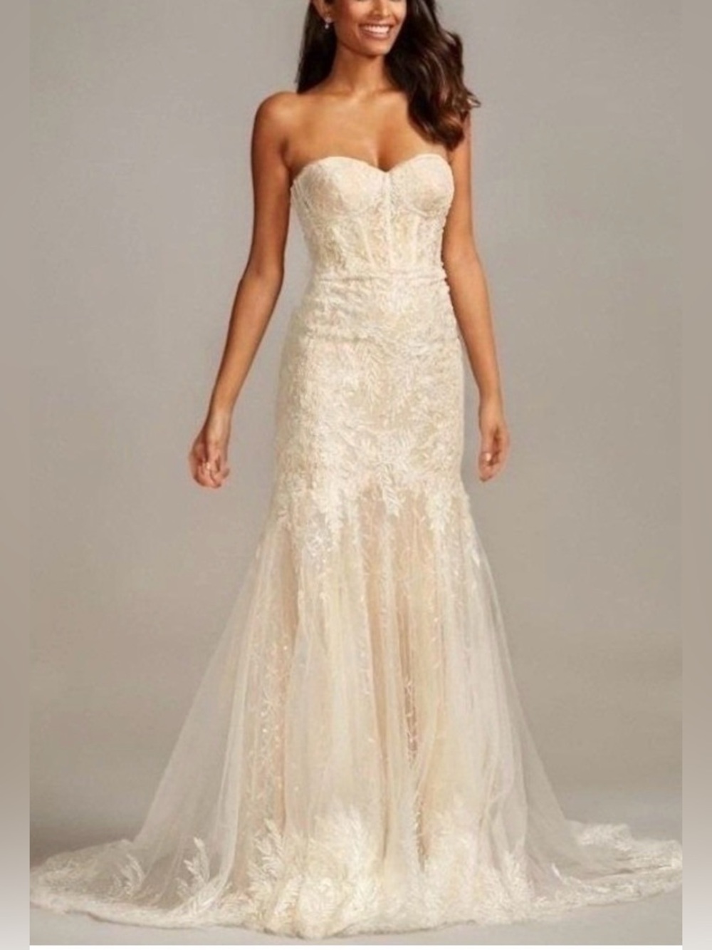Strapless sweetheart neckline wedding  dress NWT